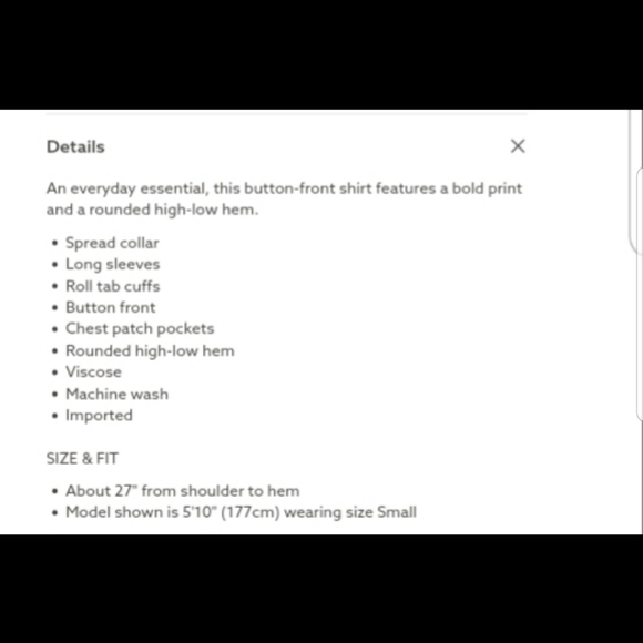 NWT! DESIGN LAB PLAID BUTTON DOWN HIGH-LOW SHIRT - Picture 5 of 5